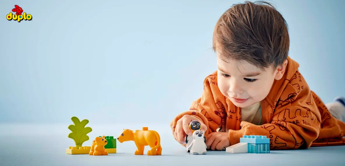 HERO LEGO® DUPLO® 10442 Rodinky divokých zvierat: Tučniaky a levy.