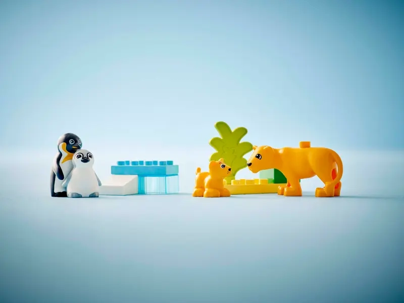 LEGO® DUPLO® 10442 Rodinky divokých zvierat: Tučniaky a levy