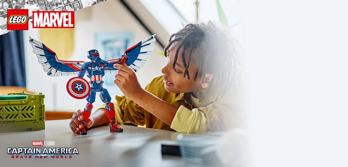 HERO LEGO® Marvel 76296 Zostaviteľná figúrka: Nový Kapitán America.