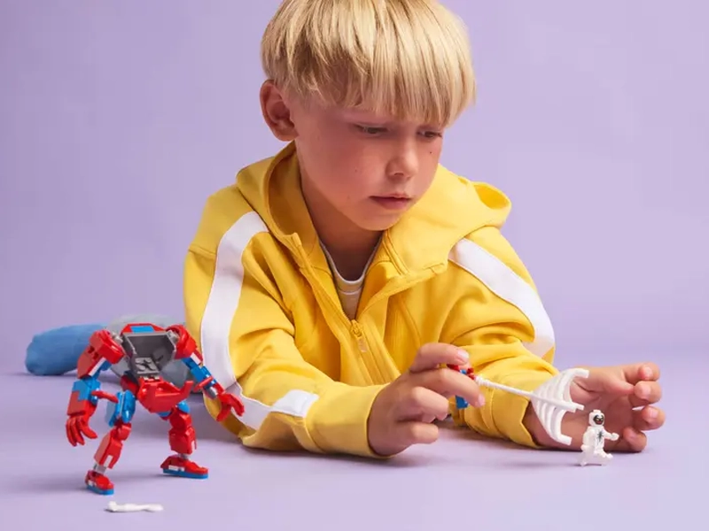 Stavebnica LEGO® Marvel 76308 Spider-Man v robotickom obleku vs. Anti-Venom.