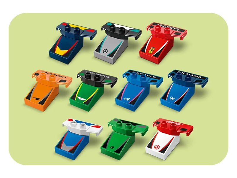 LEGO® DUPLO® Pretekárske autá a šoféri tímu F1®.