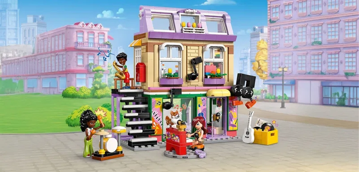 Hero LEGO 42653 Friends Obchod s hudobninami a byt