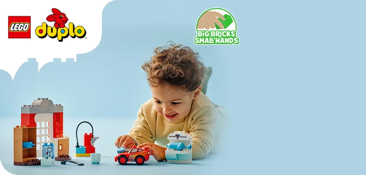 HERO LEGO® DUPLO®  Disney 10456 McQueen a návšteva v garáži doktora Hudsona
