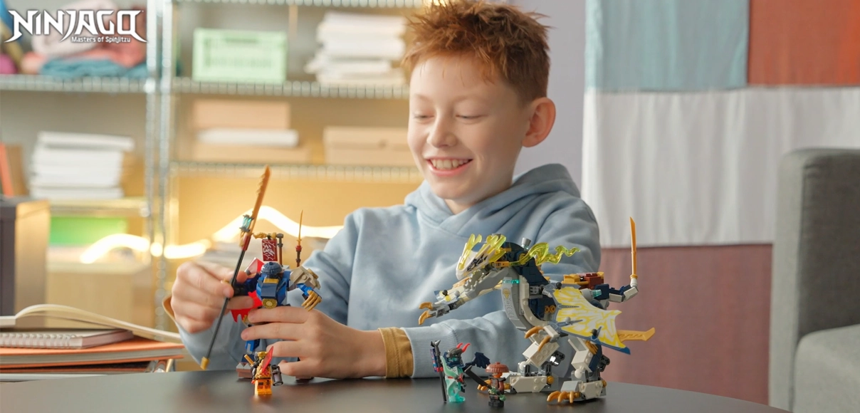 HERO LEGO® NINJAGO® 71843 Rogue a robotický dračí jazdec