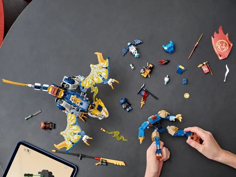 Stavebnica LEGO® NINJAGO® 71843 Rogue a robotický dračí jazdec