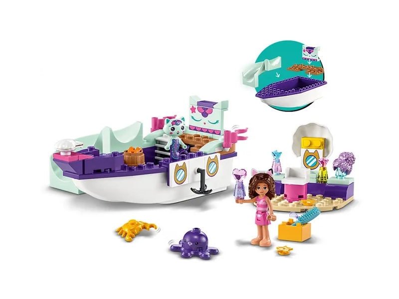 Lego Gabinin kúzelny domče Gabi a Rybomačka na luxusnej lodi.