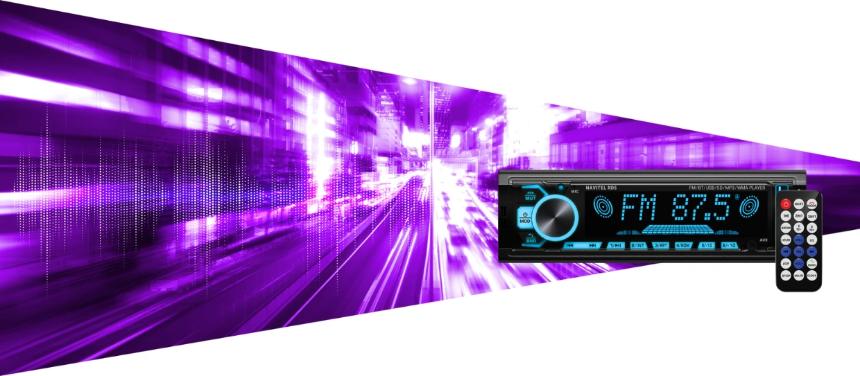 Vďaka digitálnemu FM modulu si do pamäte rádia uložíte až 18 staníc pre každú vašu náladu a s ekvalizérom rádia NAVITEL RD5 vyťažíte zo skladieb maximum.