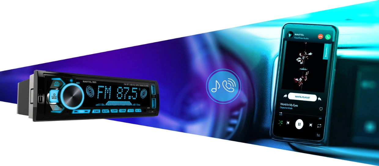 Pripojte cez Bluetooth k rádiu NAVITEL RD5 svoj smartfón a dostaňte hudbu pod kontrolu.