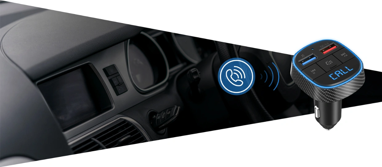 Integrovaný mikrofón mení transmitter BHF02 BASE na šikovnú hands-free súpravu.