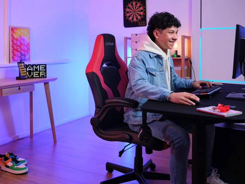 Trust_GXT703BRIYE_red herná stolička