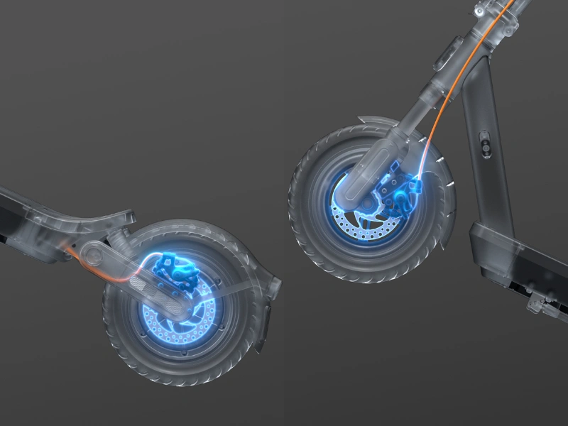 Elektrická kolobežka Xiaomi Electric Scooter 6 Max poskytuje bezpečnú jazdu na každom teréne.