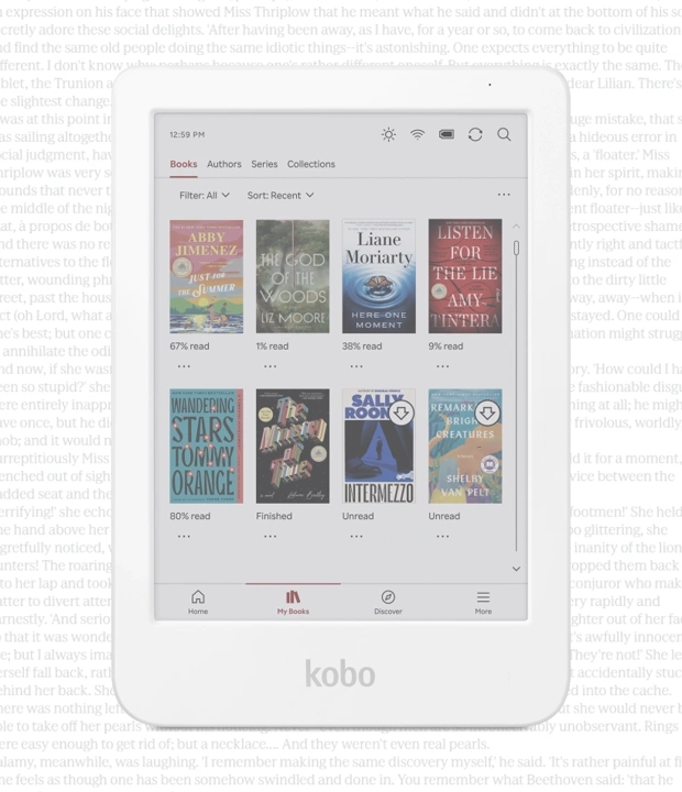 Čítačka kníh Rakuten Kobo Clara Colour White disponuje farebným 6 palcovým displejom E Ink Kaleido™ 3.