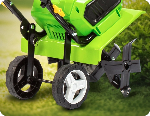 Akumulátorový kultivátor Fieldmann FZK 70305-0 podporne kolieska