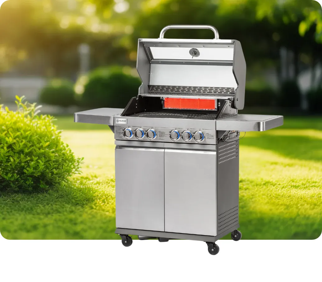 Vychutnajte si mimoriadne rýchle rozpálenie grilu FZG 3025 pomocou plynu.