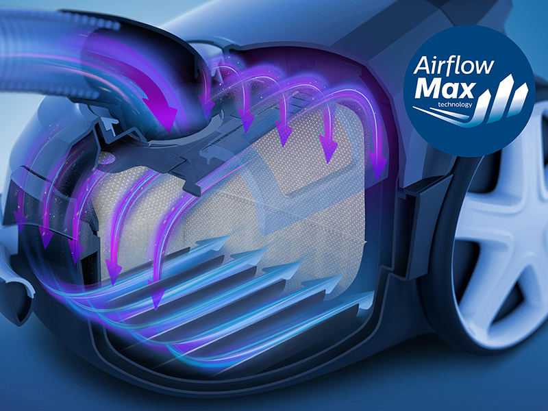 Philips XD5123/10 technológia Airflow Max