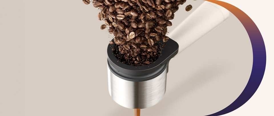 Portafilter kávovaru Baristina s bielou rukoväťou