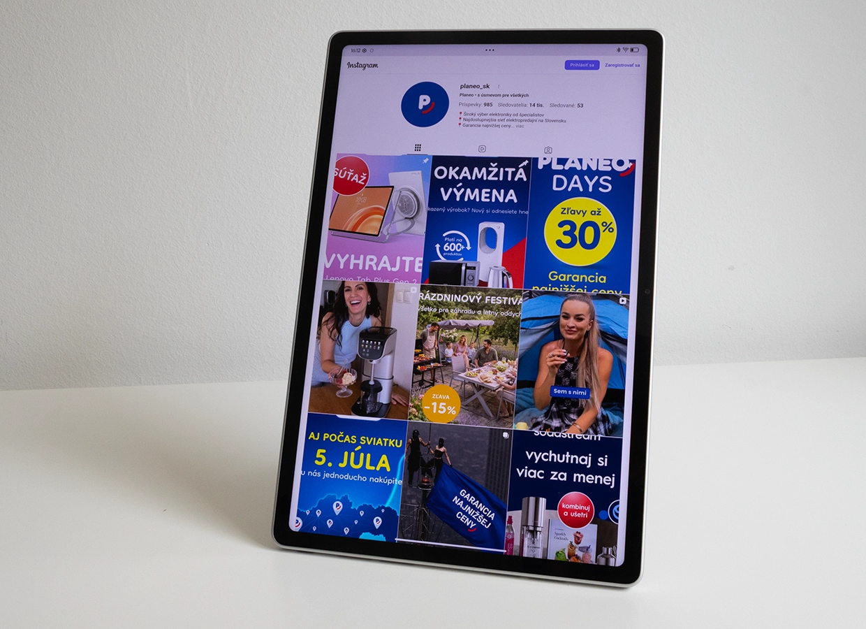 Lenovo Tab Plus Gen 2 displej na výšku