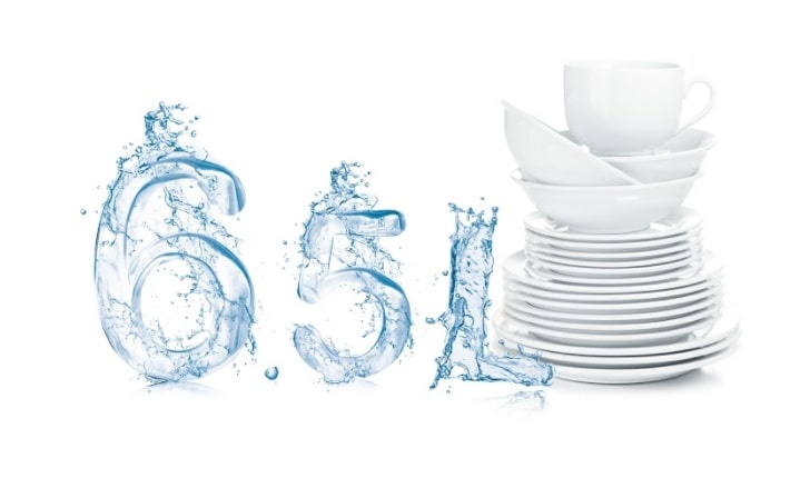 Spotreba vody (L/cyklus): 6,5 L umývačka riadu Whirlpool