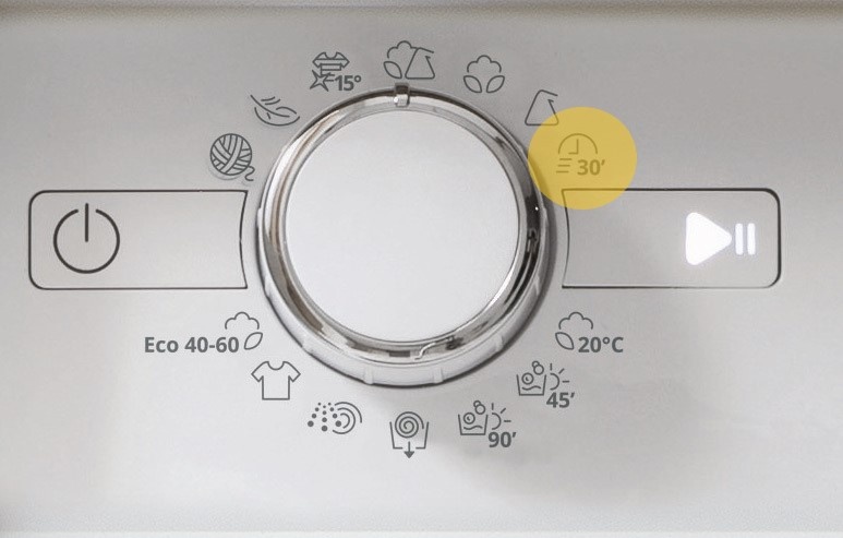 Rýchle pranie 30' Whirlpool Vstavaná práčka so sušičkou